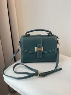 GRL ダークグリーン ショルダー＆ハンドバッグ