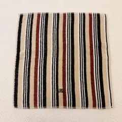 【美品】BURBERRY LONDON タオルハンカチ ストライプ柄 30×30のサムネイル