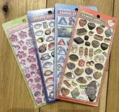 【正規品】ボンボンドロップシール 桜　お寿司　日本食　富士山　4枚セット