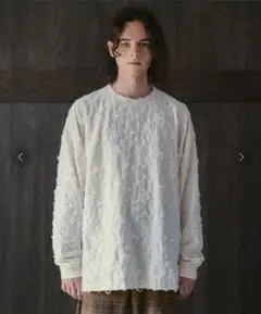CASPER JOHN　ダメージロンT ホワイト　Mサイズ　完売品
