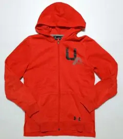 アンダーアーマー　 フルジップパーカー　レッド　サイズXL