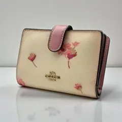 Vintage Coach Compact Wallet Flower Pink