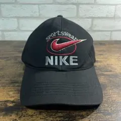90's NIKE cap vintage ブラック スウッシュ y2k
