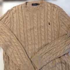POLO RALPH LAUREN ケーブルニットセーター XL ベージュ