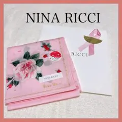 【NINA RICCI】花柄ピンクハンカチ 2014 X'mas✴︎未使用✴︎