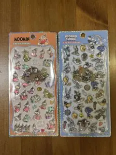 ムーミン ルーニーテューンズ プチドロップステッカー 2種セット