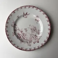 愛らしいオーバルプレート　フランスアンティーク　サンタマン　幸せの使者 アンティーク ラヴィエ オーバル皿 CAIFFA フランス サンタマン