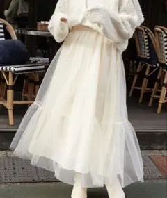 新品タグ付き w closet【２WAY】チュールリバーシブルキャミワンピース