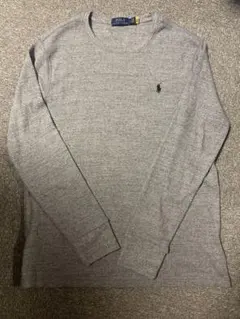 POLO ラルフローレン ワッフルロンT LGグレー