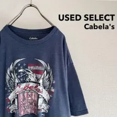古着 “Cabela's” US Eagle Print Tee