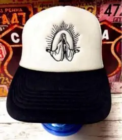 【新品❣️】マリア様　メッシュcap 黒白