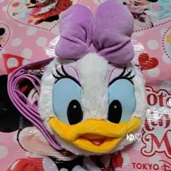 ディズニー　デイジー　パスケース　コインケース　ポシェット　ポーチ【リール付き】