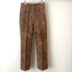 ETRO ペイズリー　総柄　パンツ　ストレッチ　茶系