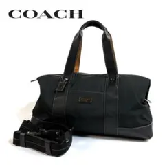 【美品】COACH レザー キャンバス 2way ボストン ビジネスバッグ