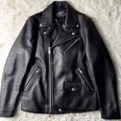極美品✨ラトルトラップ　ライダースジャケット　ダブル　羊革　ラムレザー LL