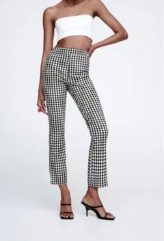 ZARA ギンガムチェック パンツ