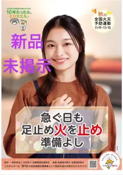 新品 未掲示 月島琉衣 防火 ポスター 全国火災予防運動B2ポスター 防火 標語