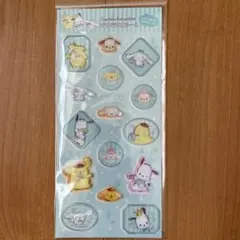 サンリオ【正規品】すりガラス風シール　ポムポムプリン　シナモンロール　ポチャコ