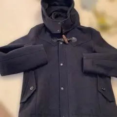 HEROS b yイトキンネイビー フード付き ダッフルコート身幅52着丈63