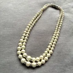 パールネックレス 2連 フォーマル 結婚式 入学式 卒業式 上品