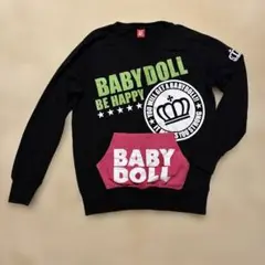 BABYDOLL グラフィックトレーナー ブラック美品Lサイズ