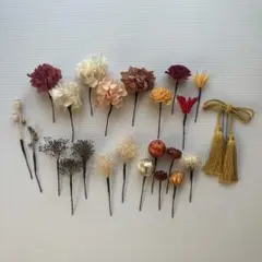 ヘッドパーツ　ドライフラワー　成人式　卒業式　入学式