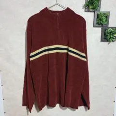 THINK LIVING(L)メンズセーター　ハイネック　ハーフジップ　長袖