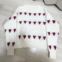 ハート柄 ニット