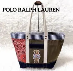 POLO RALPH LAUREN ポロベア トートバッグ デニム ペイズリー