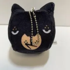 黒い Bull Dog French犬のぬいぐるみ ボールチェーン付き