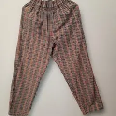 【GU】☆ウェストサイズ加工済み☆チェック柄ゴムウエスト長ズボン160cmくらい