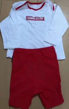 COMME CA ISM 長袖シャツとショートパンツセット 80　ベビー服