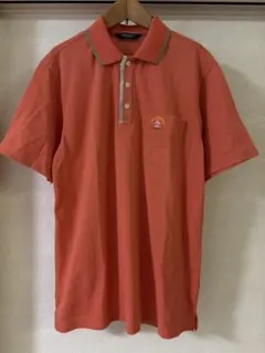 【Lサイズ】Munsingwear 半袖ポロシャツ オレンジ　ゴルフウェアのサムネイル