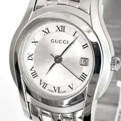 正規品【新品電池】GUCCI 5500L/動作品 超美品 シルバー 人気モデル