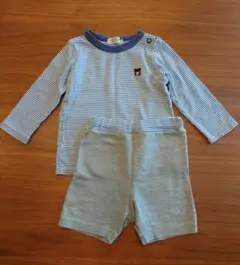 ミキハウス　長袖シャツと半ズボンセット ベビー服　男の子