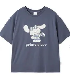 ジェラートピケ　サンリオ　ワンポイントTシャツ　シナモンロール　LBLU ジェラートピケ サンリオ ワンポイントTシャツ シナモンロール LBLU