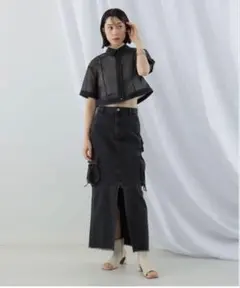 Ray BEAMS デニム カーゴ スカート