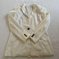 ELLE アイボリー シングルジャケット size40 MーL相当