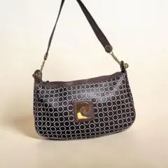 美品 蔵出し 昭和レトロ ピエール・カルダン オールレザーショルダーバッグ 総柄のサムネイル