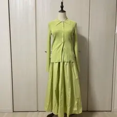 Mila Owen ポロ衿ニットタックギャザースカートコーデSET