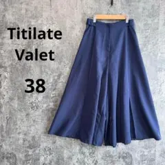 a3699【Titilate Valet】フロントスリットガウチョパンツ 38