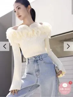sheller 3D flower ruffle tops - メルカリ