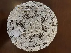 【新品未使用】近沢レース ドイリー 円形 25cm 白 タグ付き　送料込