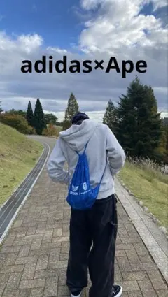 adidas A BATHING APE ナップサック 中古・古着通販】adidas (アディダス) A BATHING APE (ア