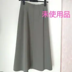 オリーブ色フレアスカート Mサイズ ウエスト総ゴム