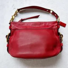 COACH スエード ワンショルダーバッグ 肩掛け 3567 ボルドー レッド 