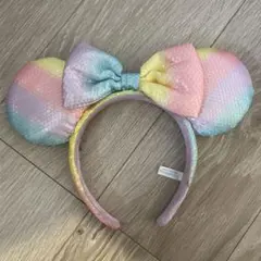 ディズニー ミニー カチューシャ キラキラ パステルカラー