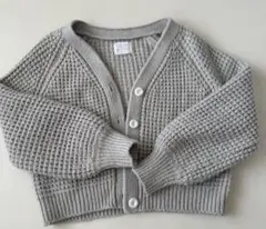 Discoat グレー 編み地カーディガン サイズF