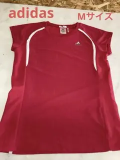 adidas スポーツウェア　レディース　Mサイズ　ピンク　シンプル　（え57）