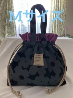 ハンドメイド 巾着トートバッグ 花柄 138